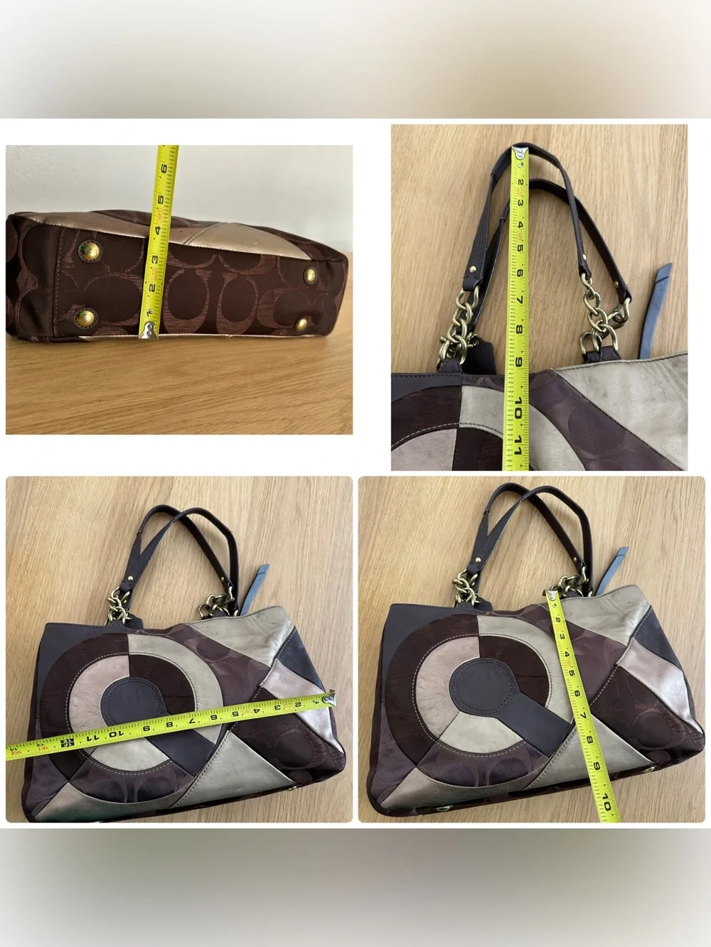 Coach patchwork tote bag
